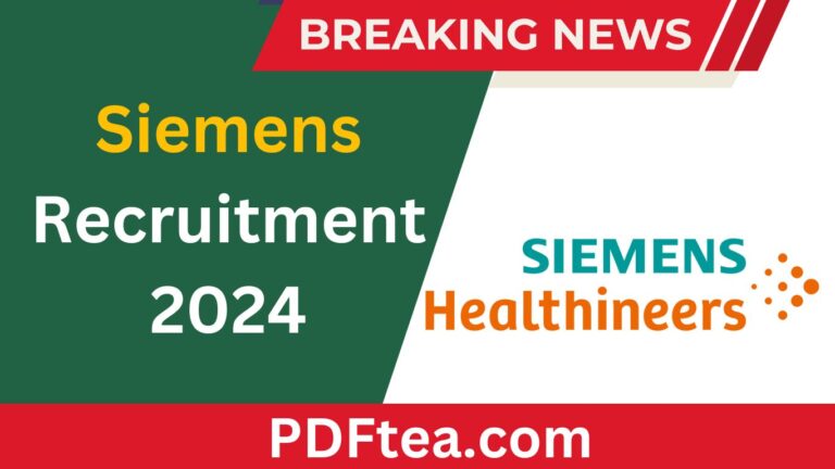 Siemens Healthineers Recrument 2024, Trainee Service Engineer